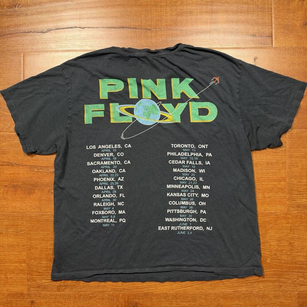 Day Dreamer Free People Pink Floyd T Shirt Womens L Black Short Sleeve USA Retro